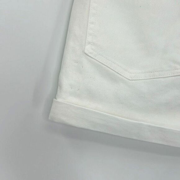 NWT J. Crew Womens Optic White Wash Solid Zip Fly Classic Denim Short Size 24 - Picture 8 of 8